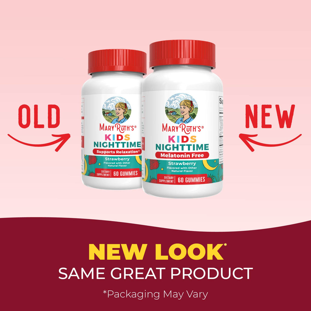 Kids Nighttime Gummies Melatonin Free Strawberry 60ct New Look