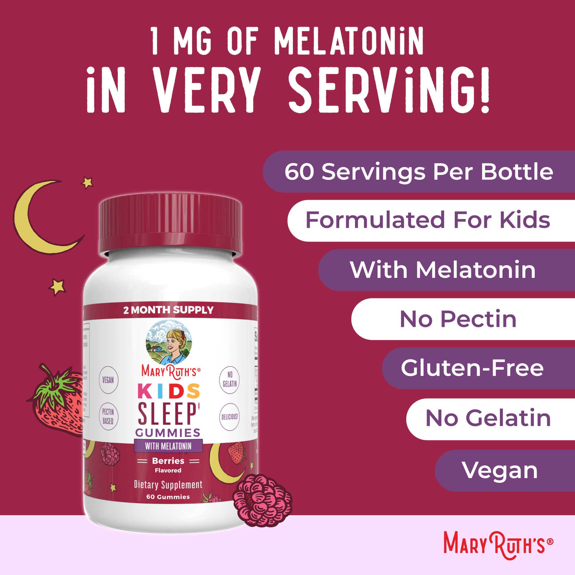 Kids Sleep Gummies With Melatonin Ingredients