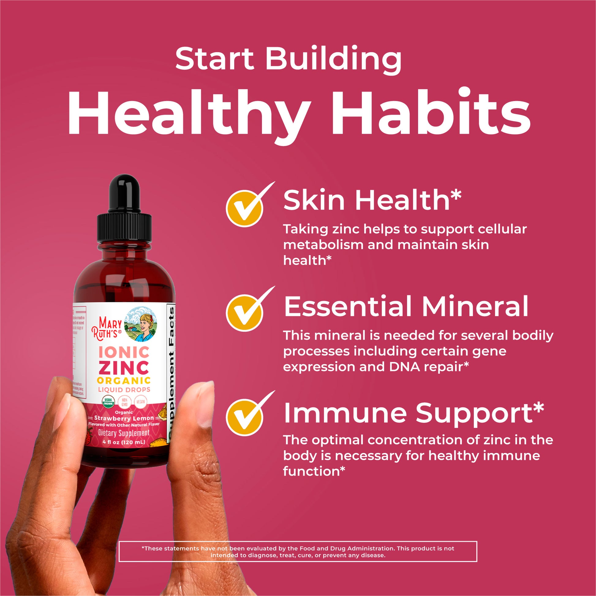 Liquid Ionic Zinc Strawberry & Lemon Healthy Habits