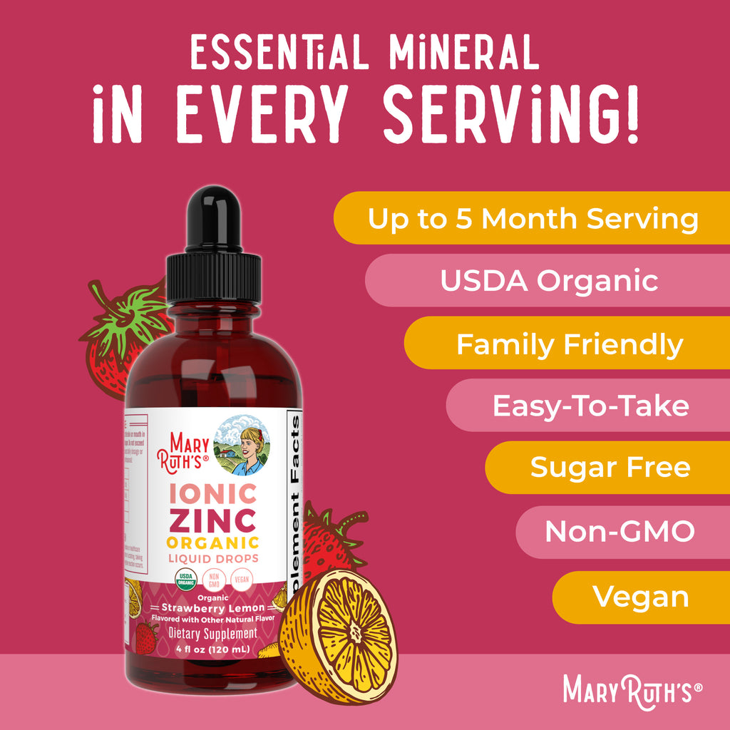 Liquid Ionic Zinc Strawberry & Lemon Ingredients