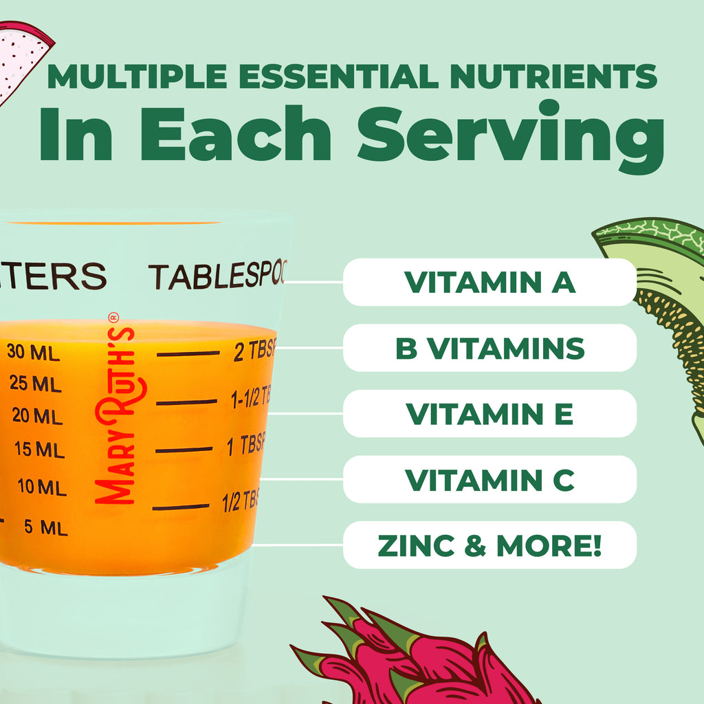 Liquid Morning Multivitamin Hair Growth 30oz Dragon Fruit Melon Ingredients