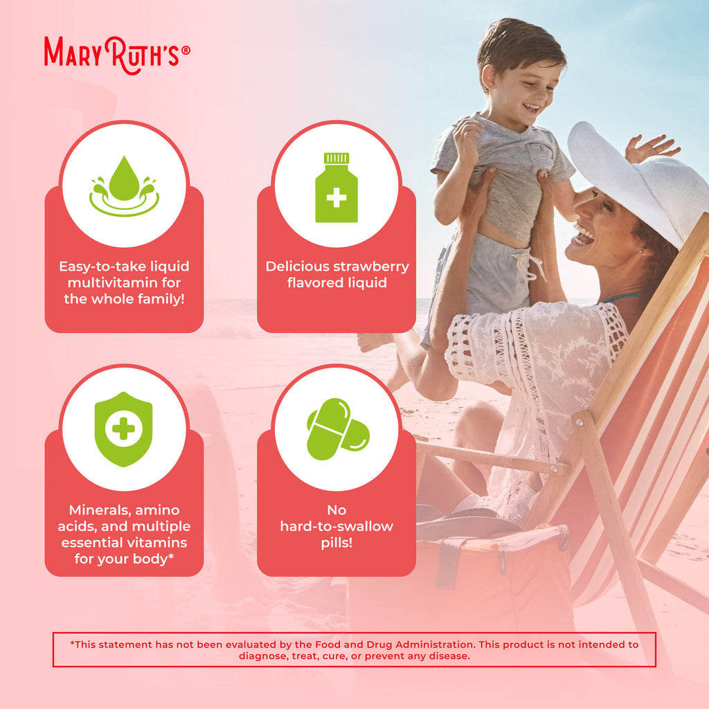 Liquid Morning Multivitamin Essentials+ Strawberry Benefits