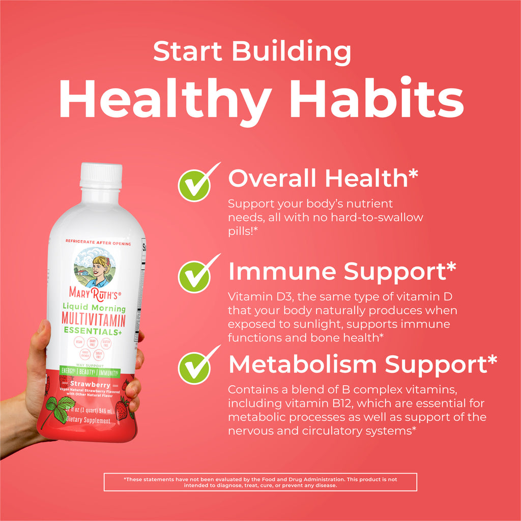 Liquid Morning Multivitamin Essentials+ Strawberry Healthy Habits