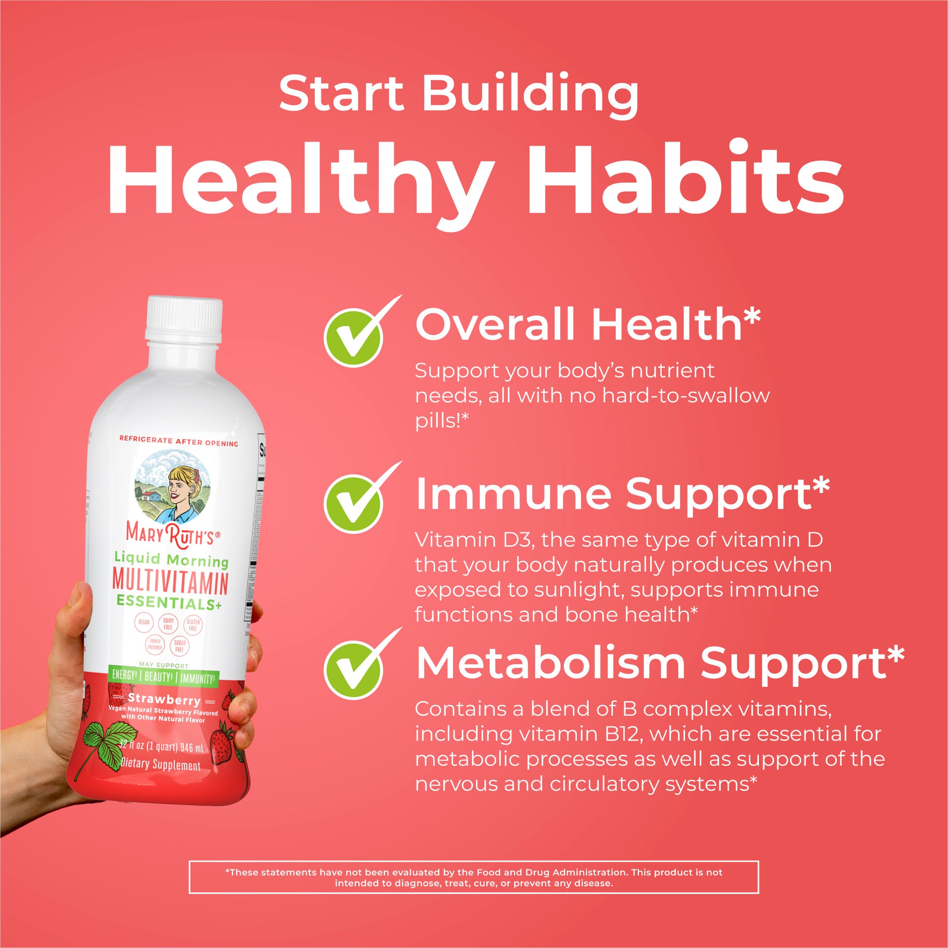 Liquid Morning Multivitamin Essentials+ (Strawberry)