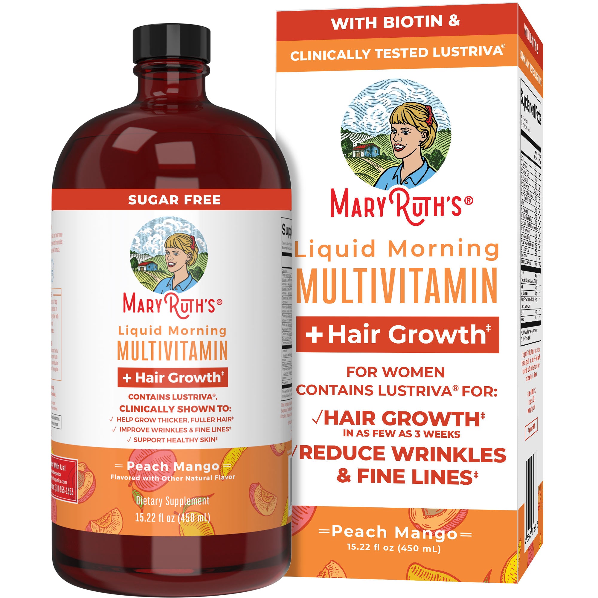 Liquid Morning Multivitamin + Hair Growth 15.22 oz