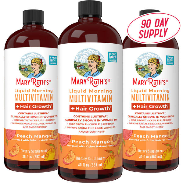 Liquid Morning Multivitamin + Hair Growth (3-Pack)