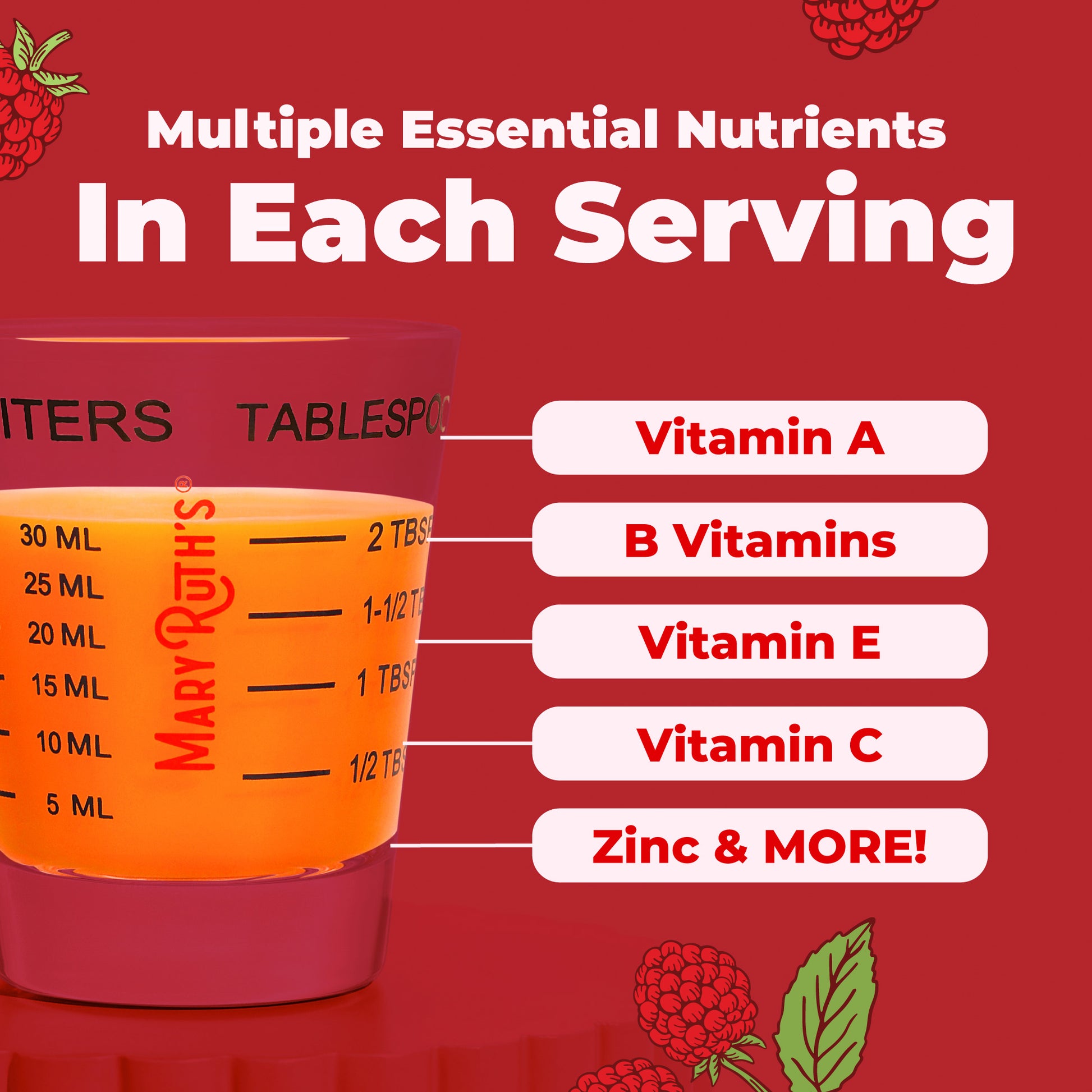 Liquid Morning Multivitamin Raspberry 15oz Ingredients