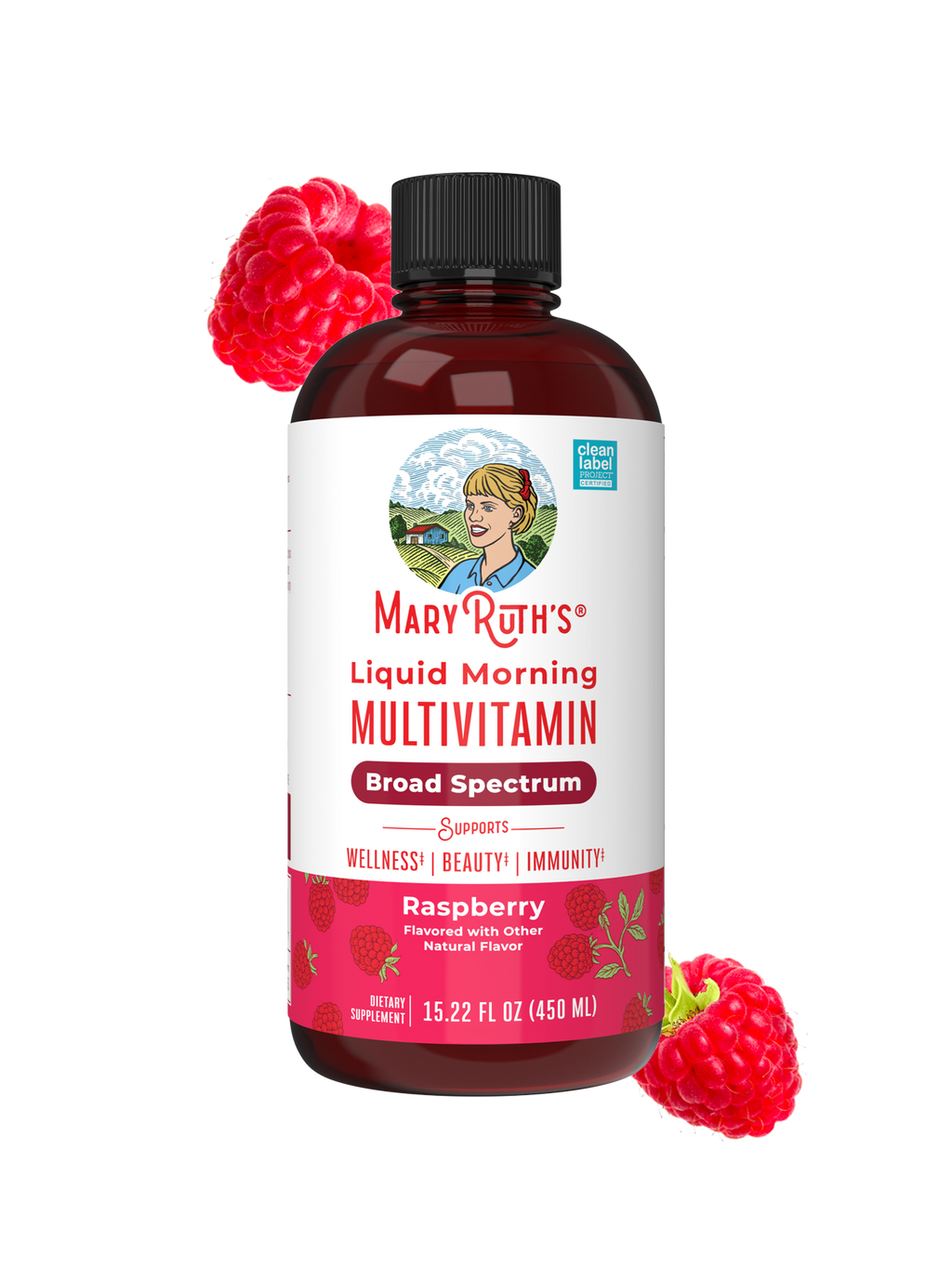 Liquid Morning Multivitamin Raspberry 15oz 2