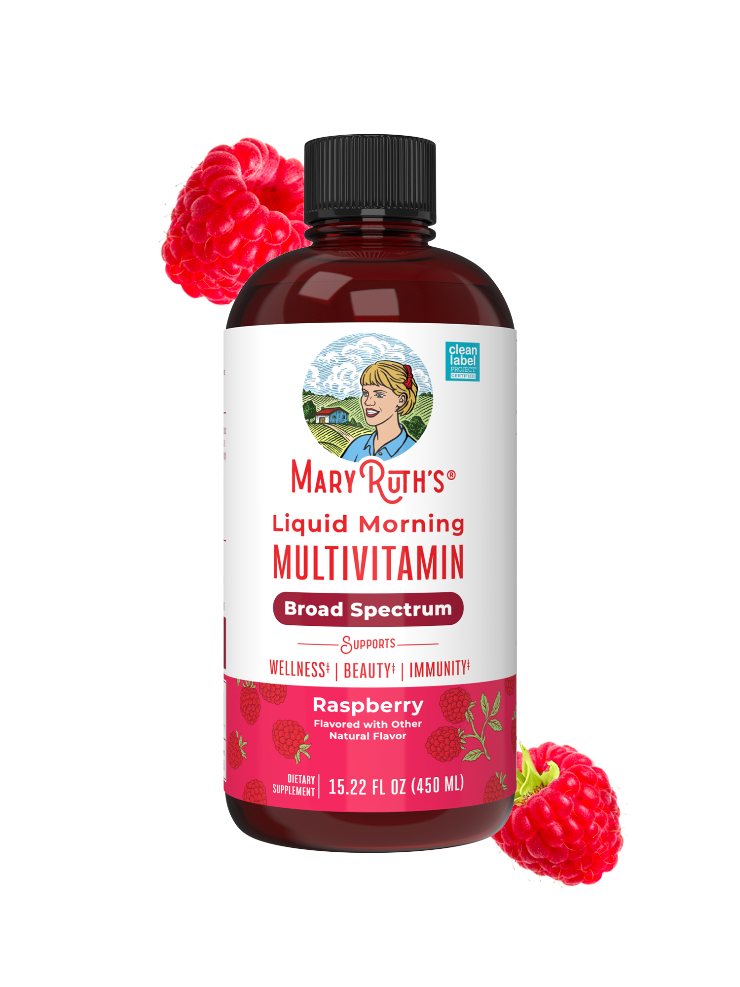Liquid Morning Multivitamin Raspberry 15oz 2