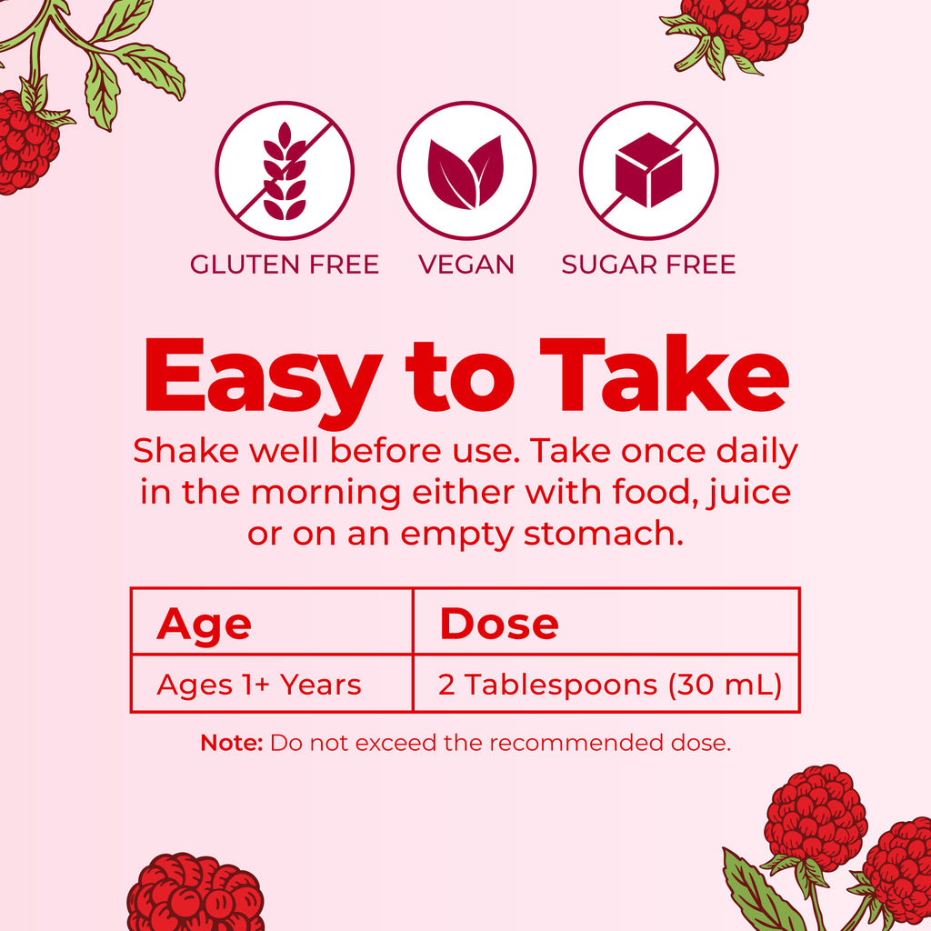 Liquid Morning Multivitamin Raspberry 32oz Easy To Take