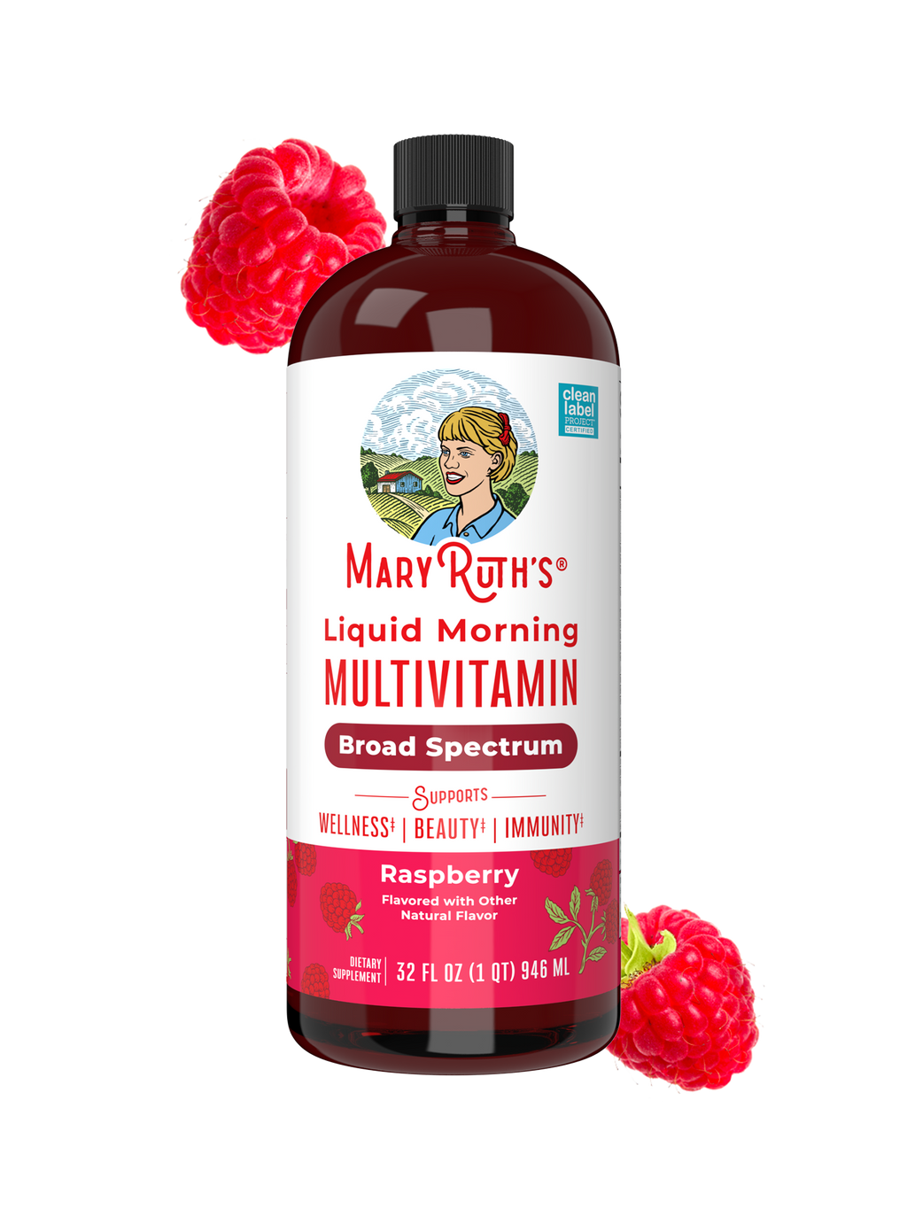 Liquid Morning Multivitamin Raspberry 32oz
