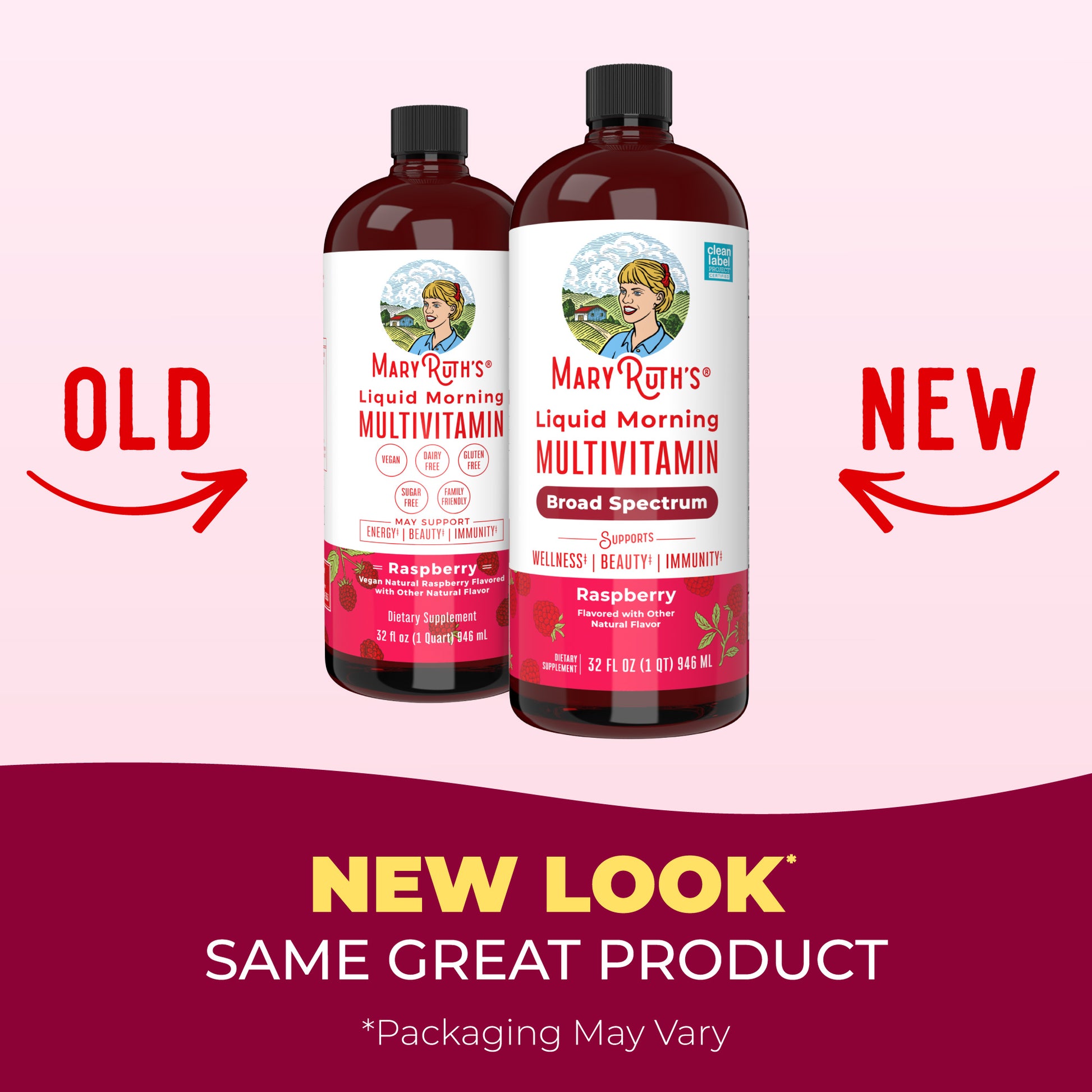 Liquid Morning Multivitamin Raspberry 32oz New Look