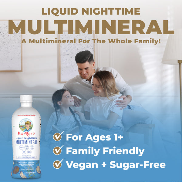 MaryRuth Liquid Nighttime Multimineral Coconut Dream Flavor Product Overview