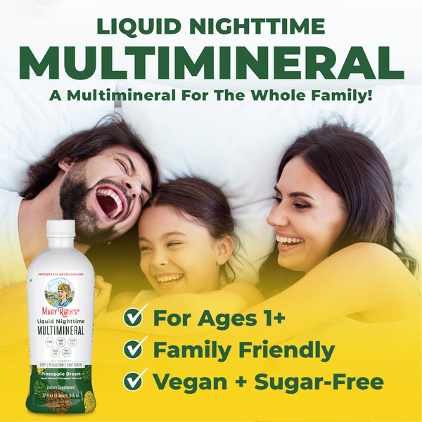 MaryRuth Liquid Nighttime Multimineral Pineapple Dream Flavor Product Overview