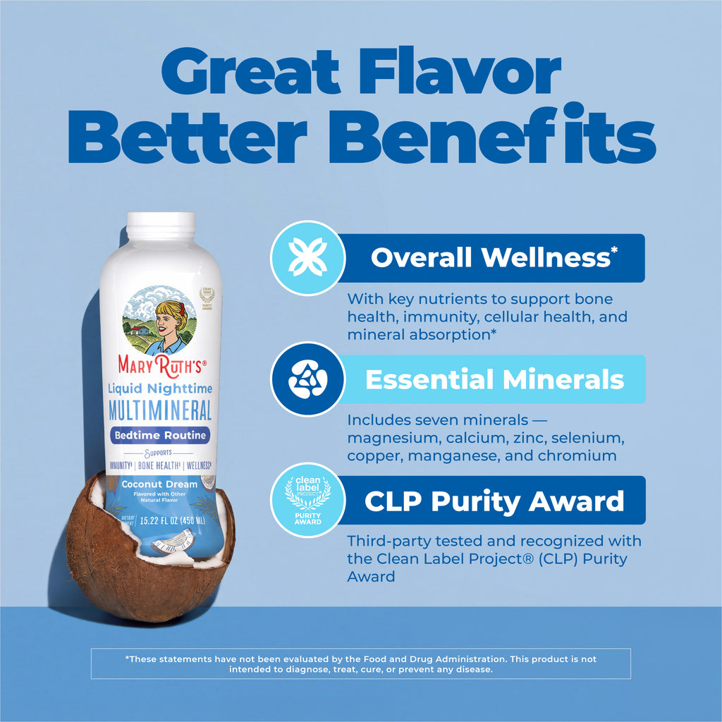 Liquid Nighttime Multimineral Coconut Dream 15.22oz Great Flavor Better Benefits