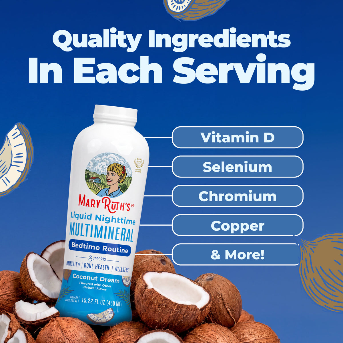 Liquid Nighttime Multimineral Coconut Dream 15.22oz Ingredients