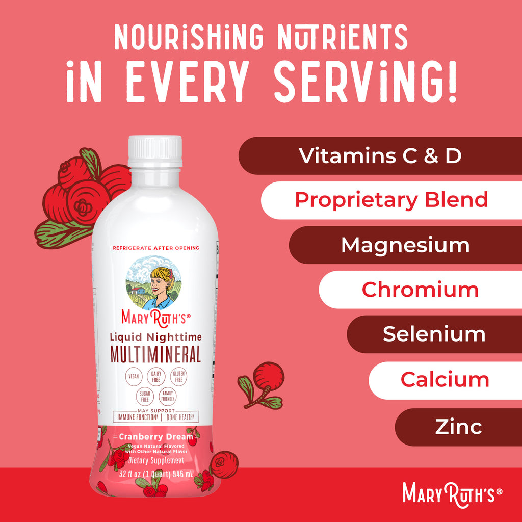 Liquid Nighttime Multimineral Cranberry 32oz Ingredients