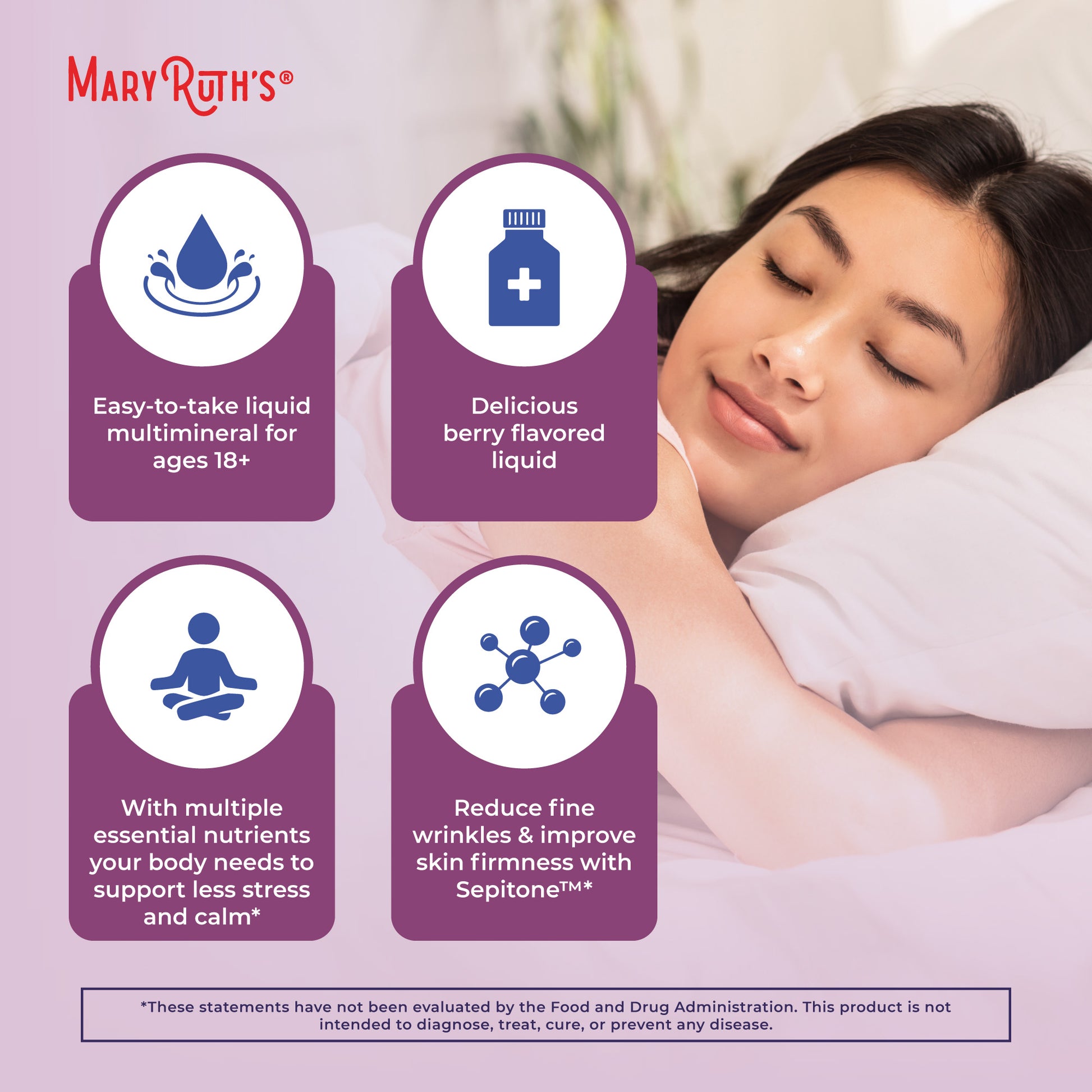 Liquid Nighttime Multimineral + Skin Renew 15oz Benefits