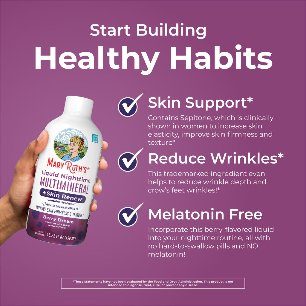 Liquid Nighttime Multimineral + Skin Renew 15oz Healthy Habits