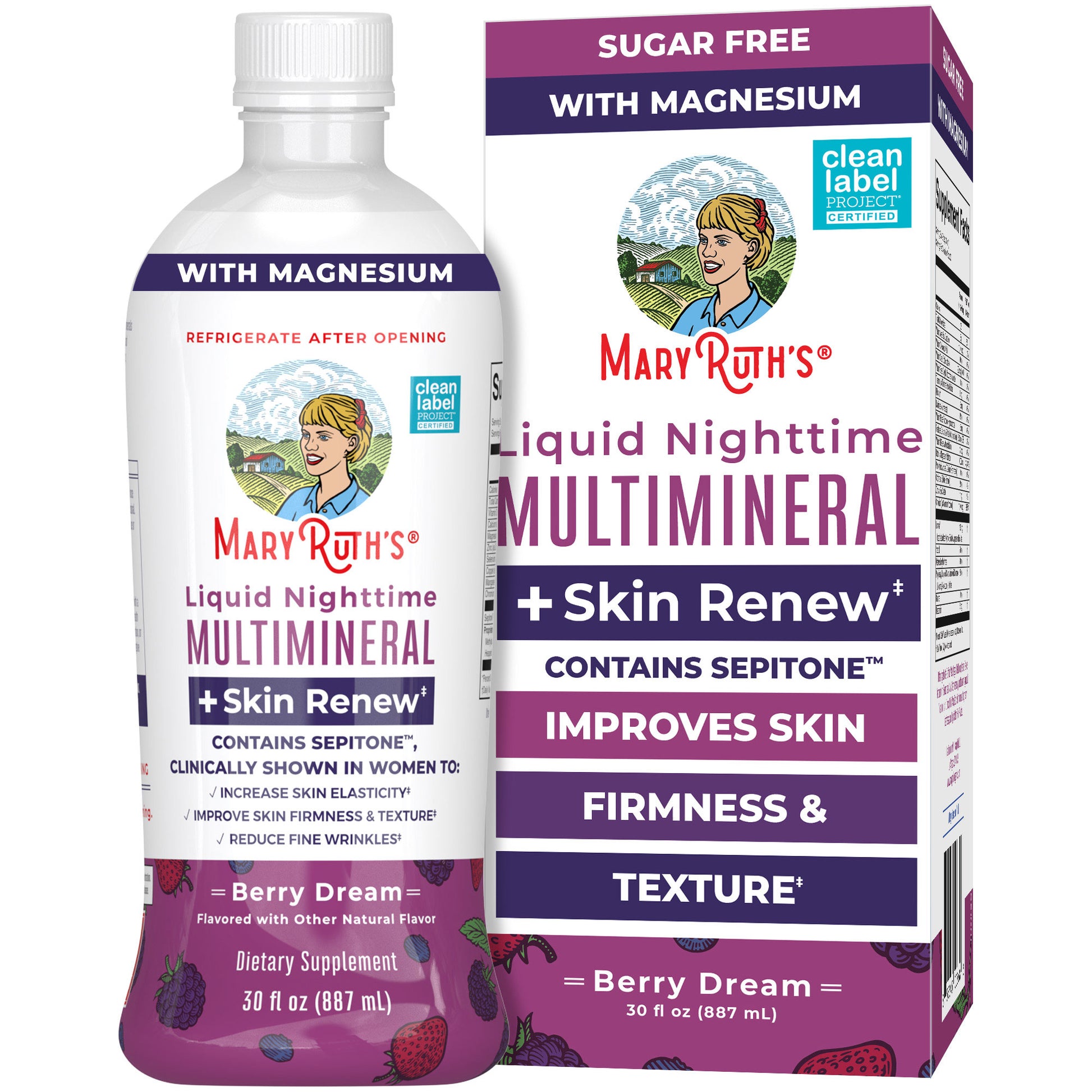 Liquid Nighttime Multimineral + Skin Renew 30oz Berry