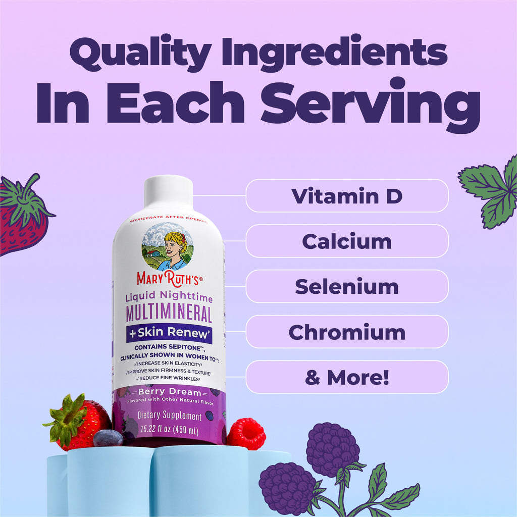 Liquid Nighttime Multimineral Skin Renew Berry Dream 15oz Ingredients