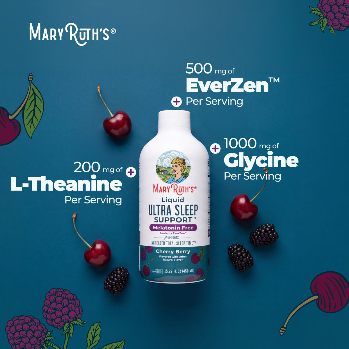 Liquid Ultra Sleep Support Cherry Berry 15oz Benefits