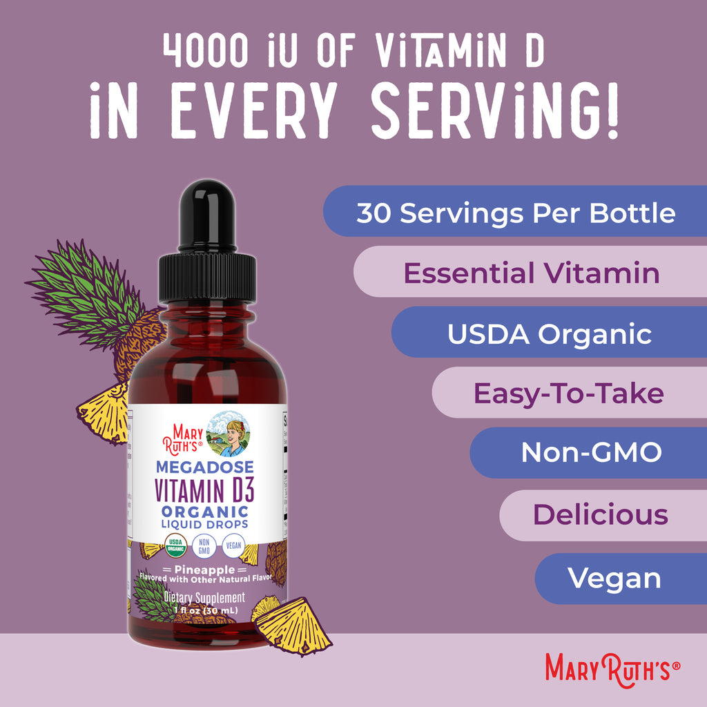 Megadose D3 Organic Liquid Drops 1oz Ingredients