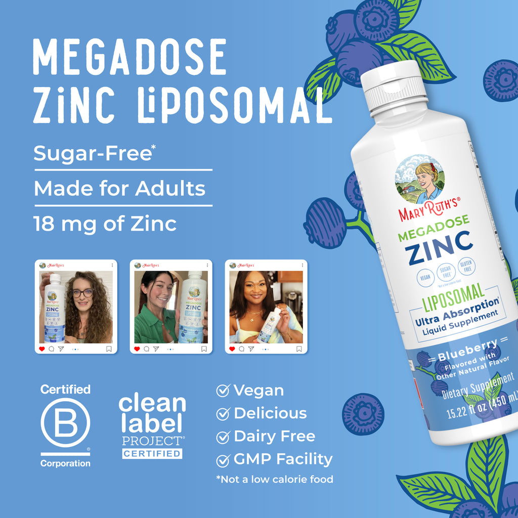 Megadose Zinc Liposomal 15oz Blueberry 8