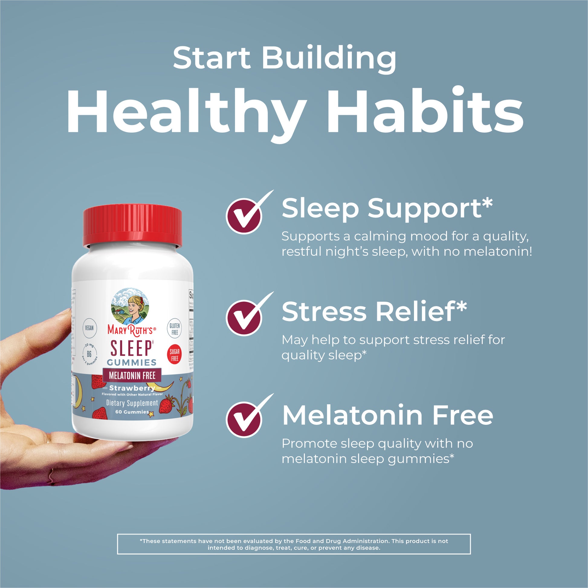 Melatonin Free Sleep Gummies 60ct Healthy Habits