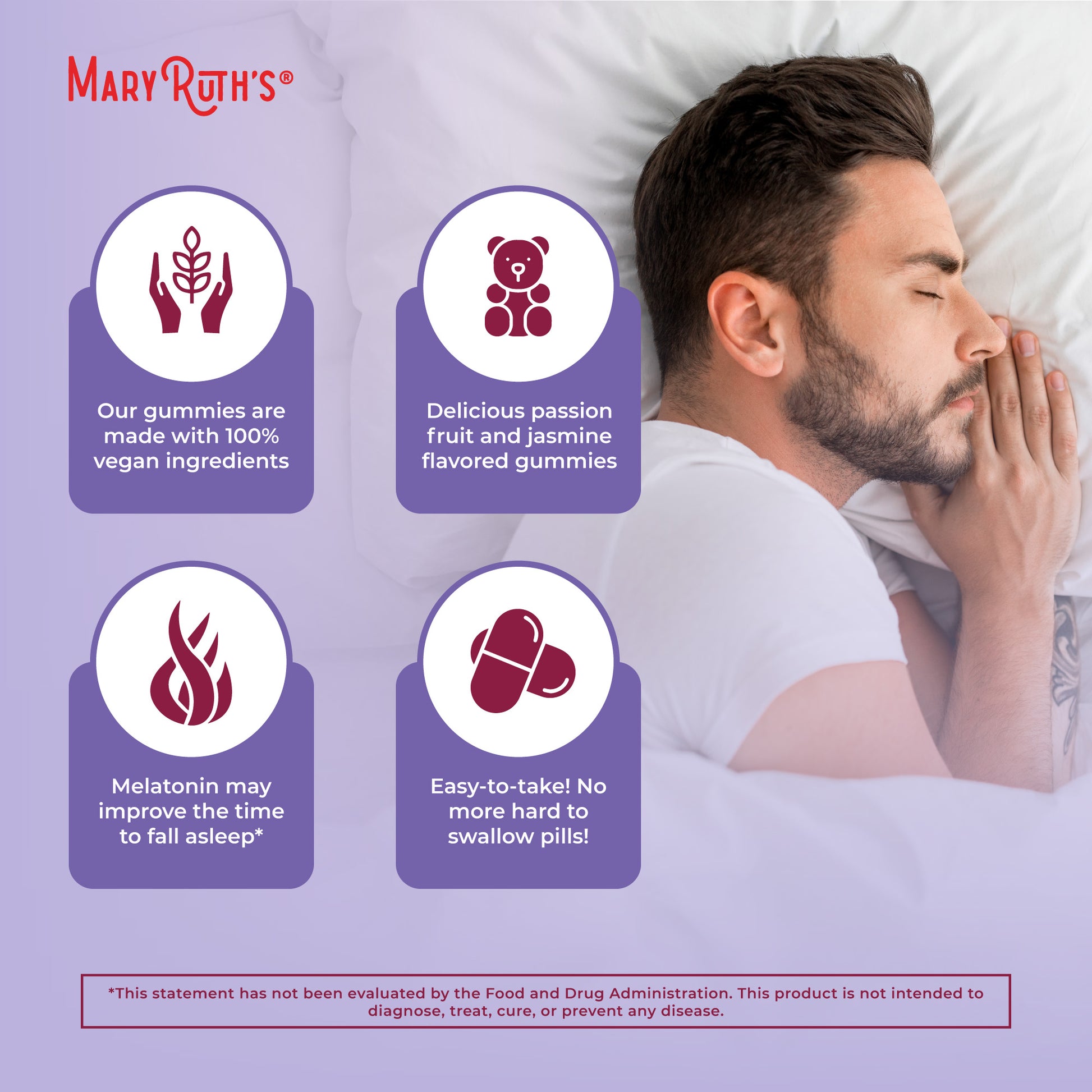 Melatonin Sleep Gummies Passion Fruit Jasmine Tea 60ct Benefits