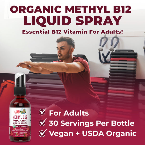Liquid Methyl Vitamin B12 Spray MaryRuth Organics
