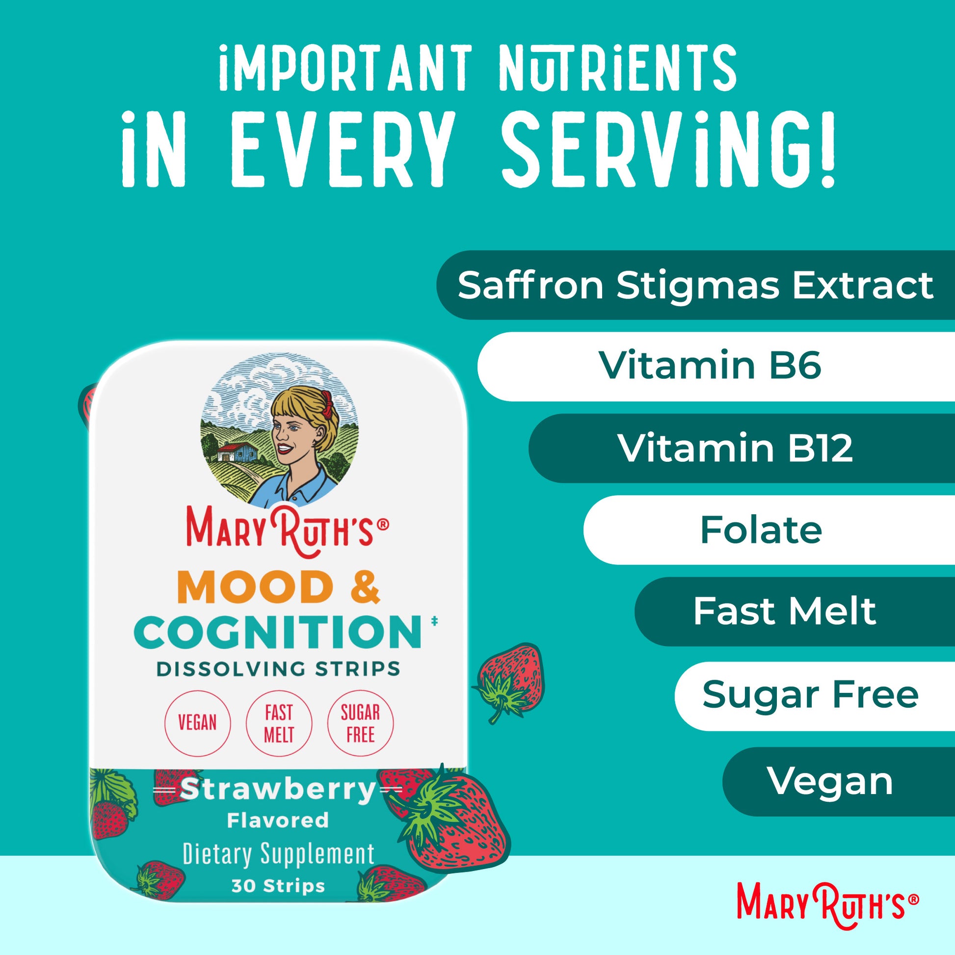 Mood & Cognition Dissolving Strips Ingredients