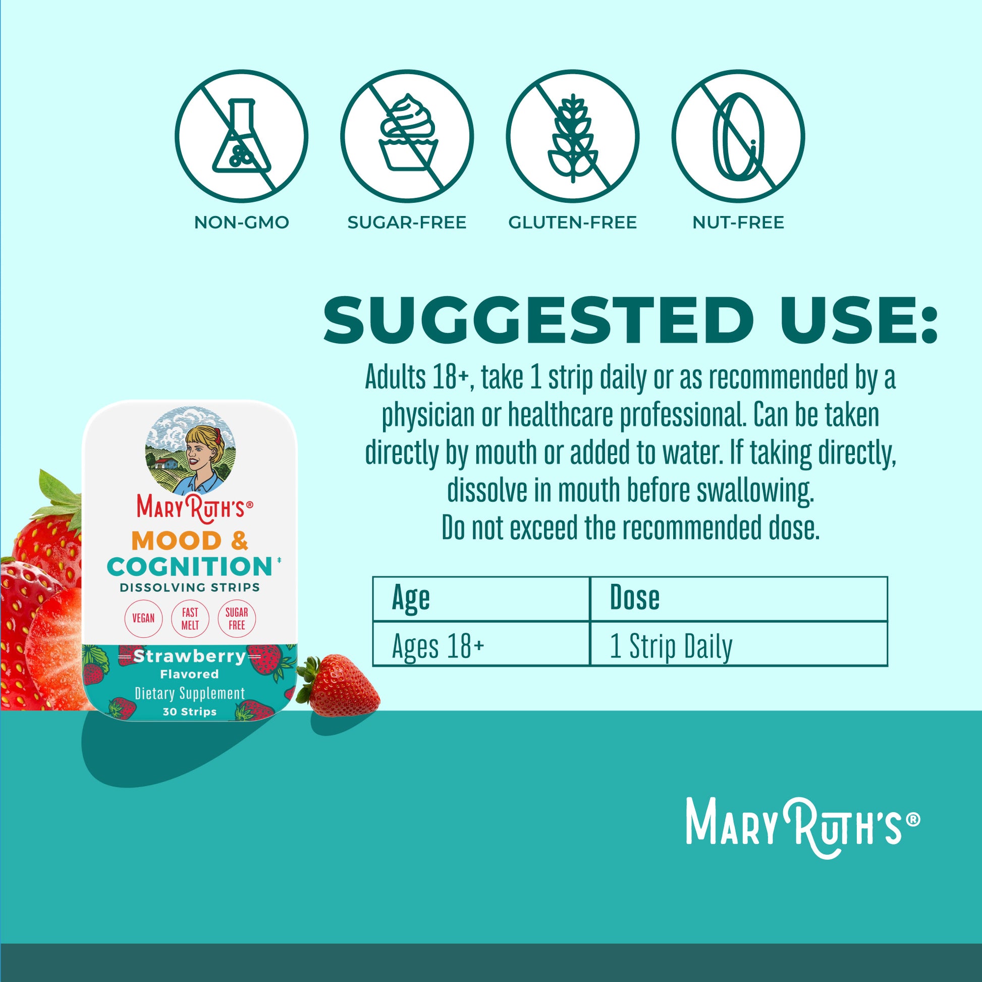 Mood & Cognition Dissolving Strips Suggested Use