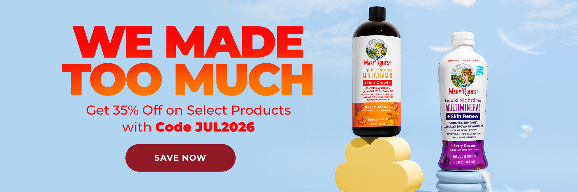 35% Selected Products - Use code: JUL2026