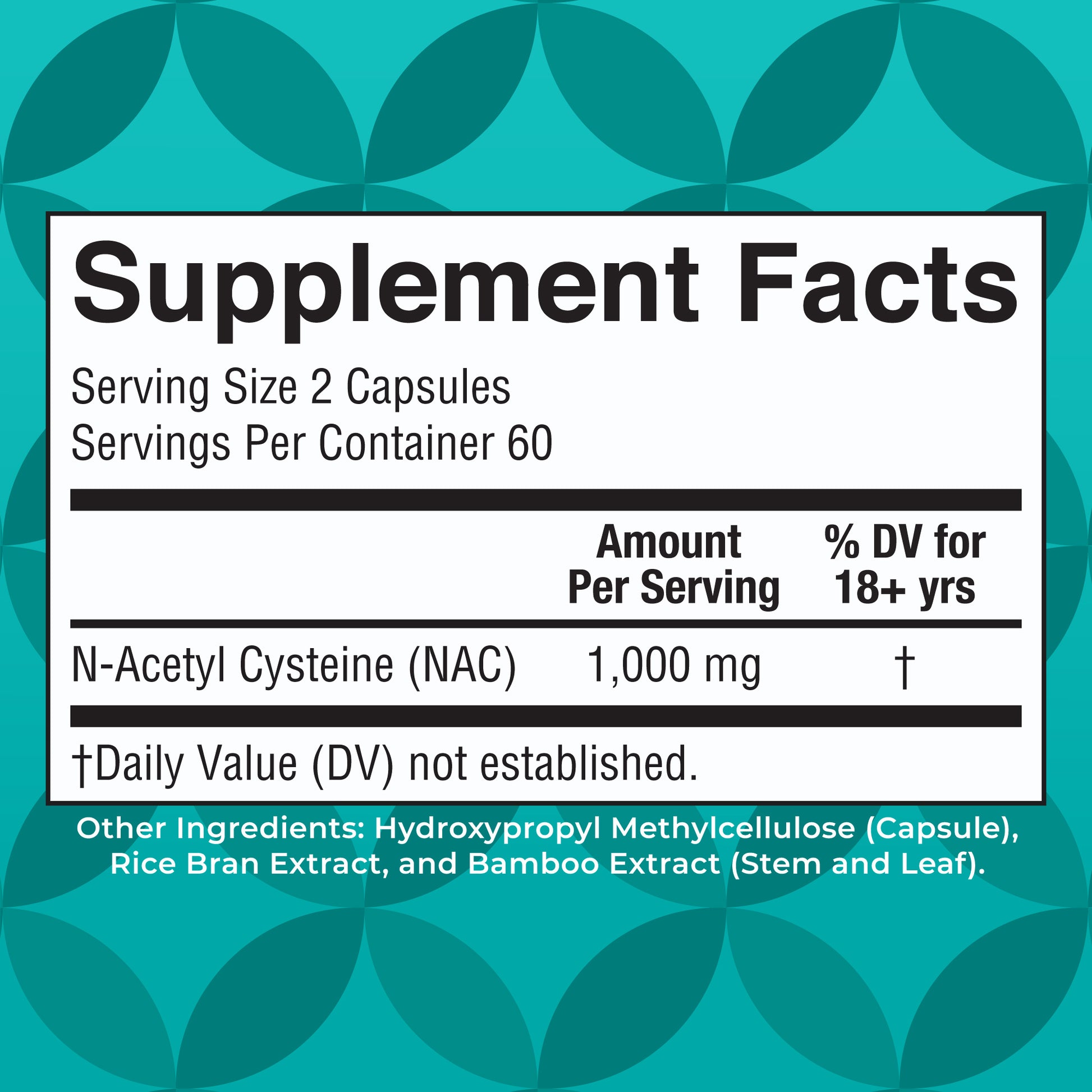 N-acetyl-cysteine (NAC) Supplement Facts