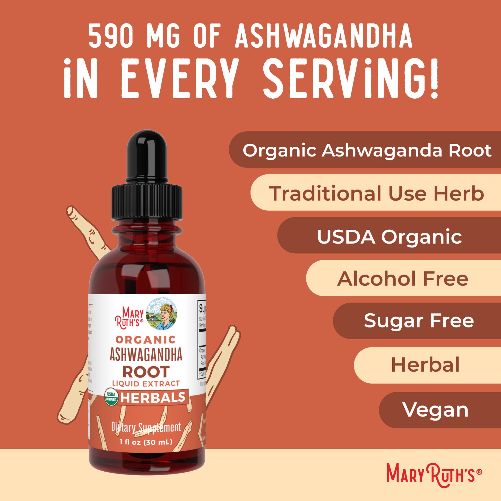 Organic Ashwagandha Root Liquid Drops Ingredients