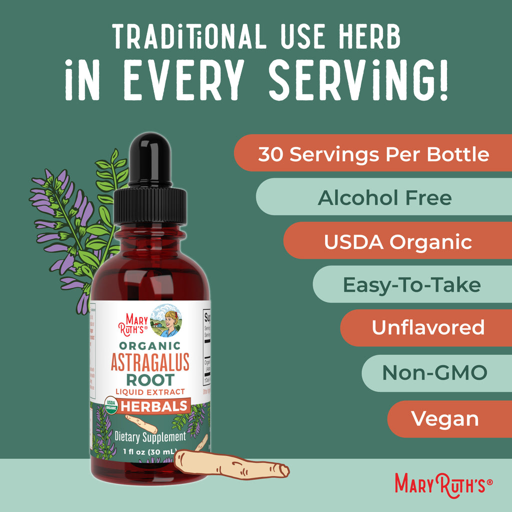 Organic Astragalus Root Herbal Drops Ingredients