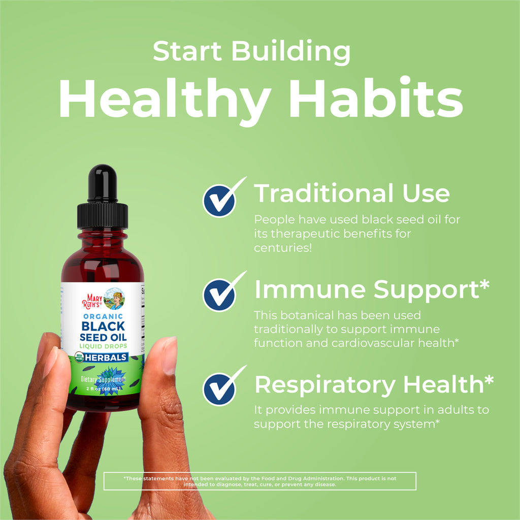 Organic Black Seed Oil Liquid Drops Healthy Habits