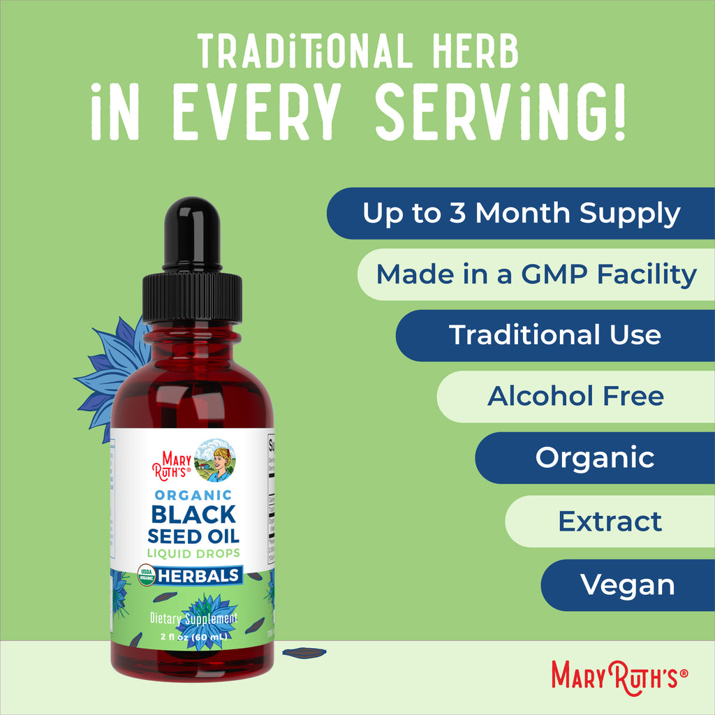 Organic Black Seed Oil Liquid Drops Ingredients