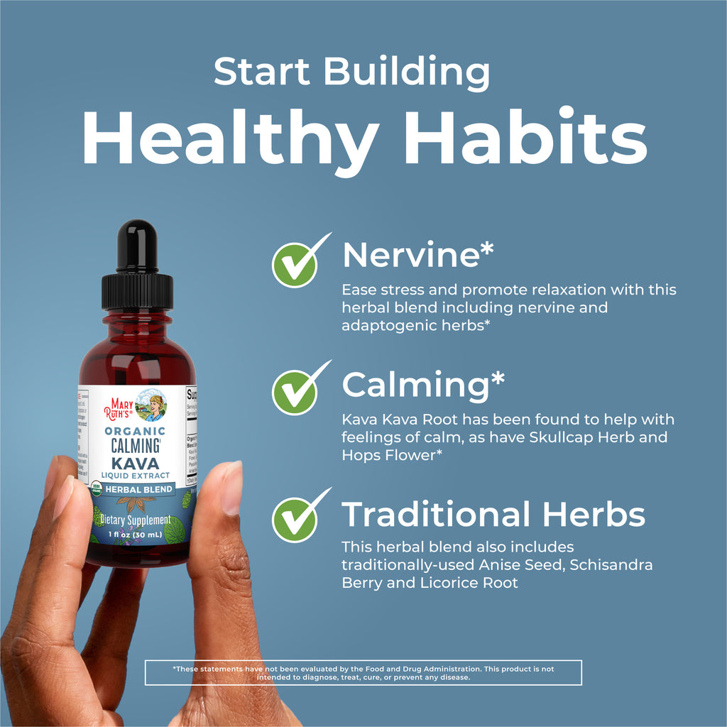 Organic Calming Kava Liquid Drops Healthy Habits