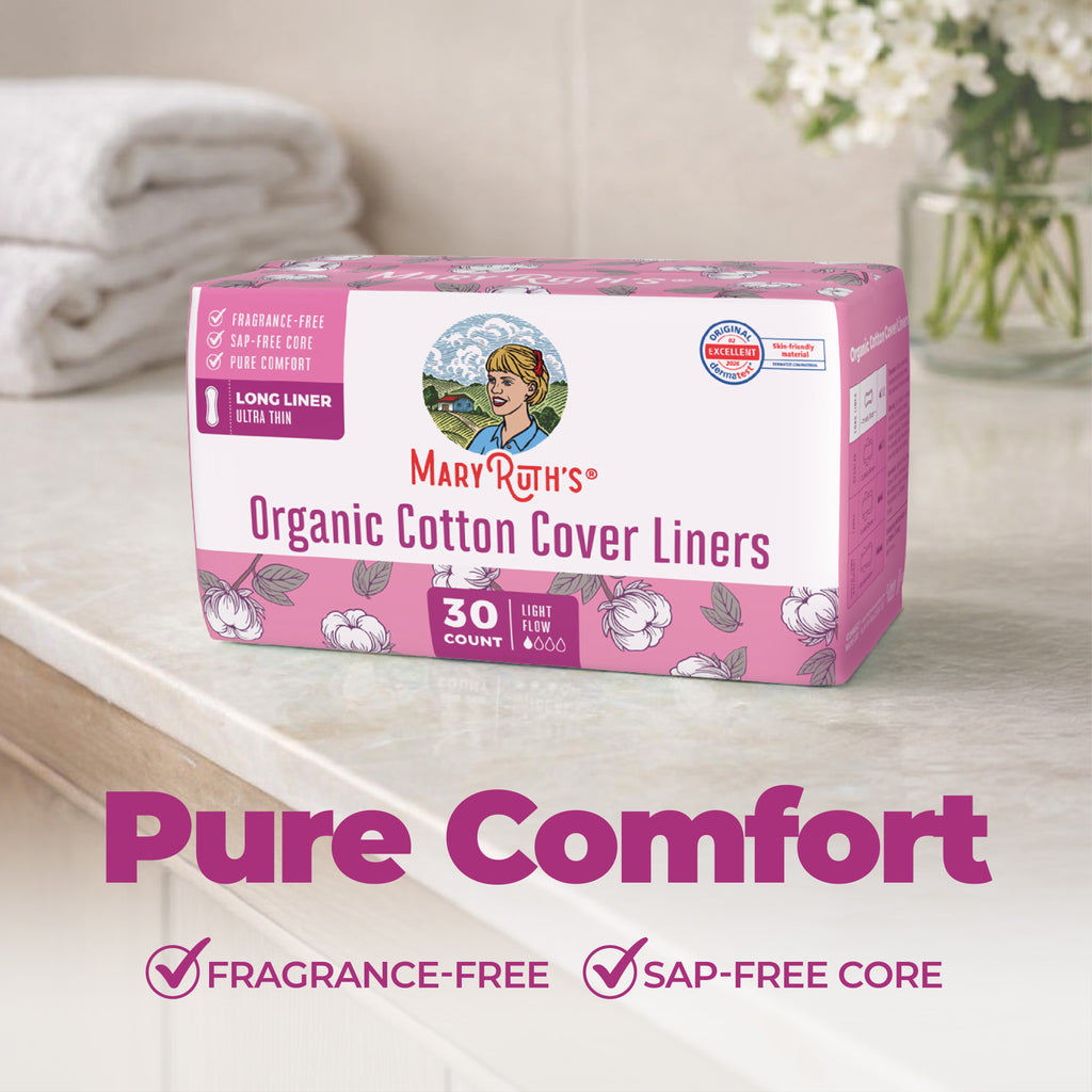 Organic Cotton Cover Liners Ultra-Light Flow 30ct Pure Comfort