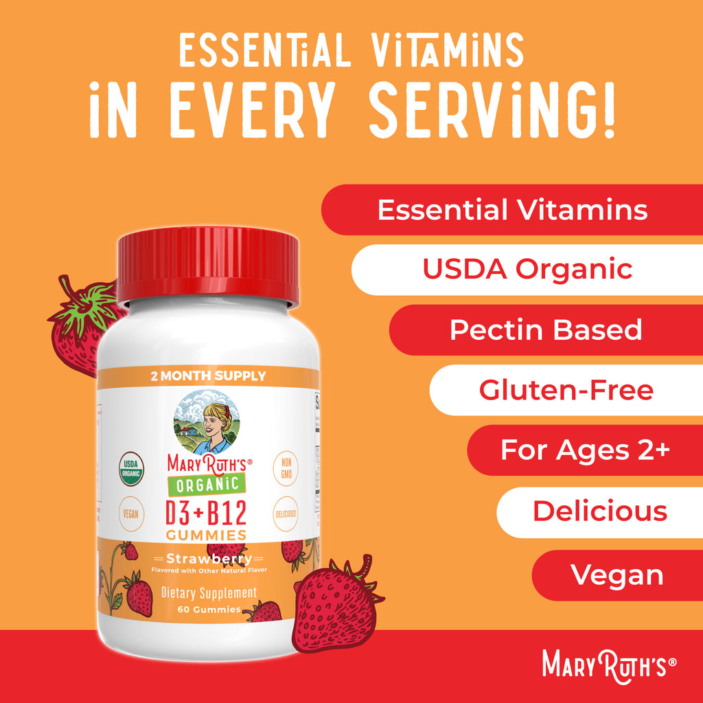 Organic D3 + B12 Gummies Ingredients