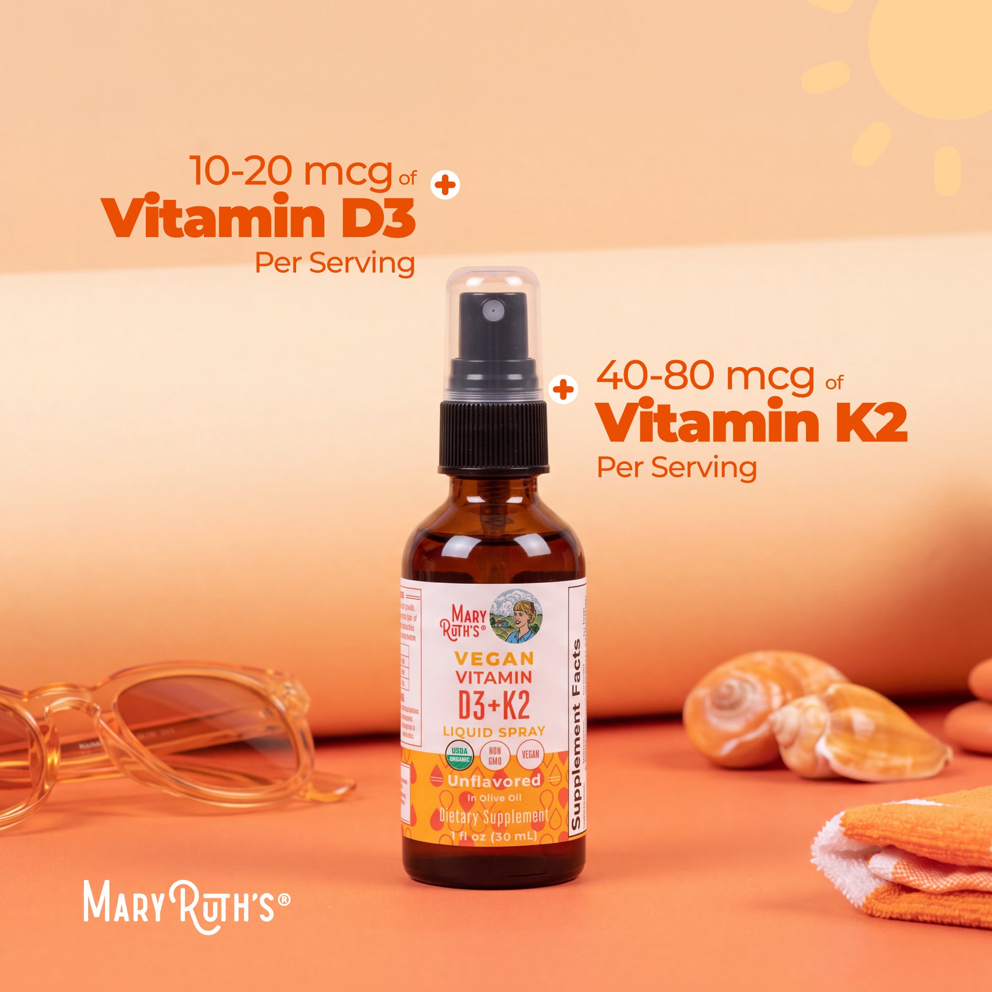 Organic D3 K2 Spray Unflavored 1oz Benefits