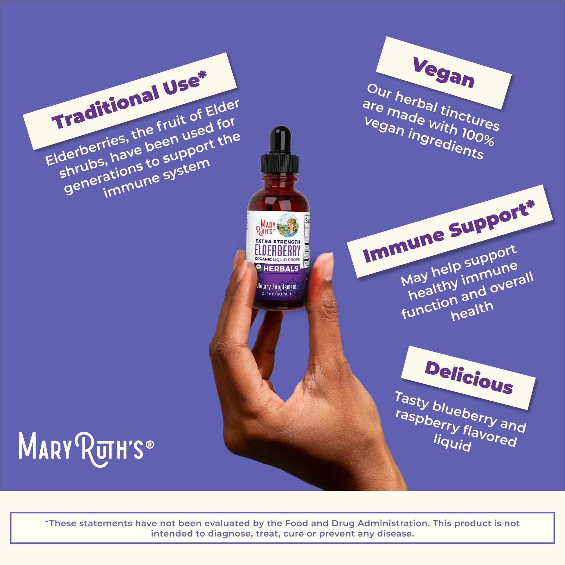 Organic Elderberry Extra Strength Liquid Drops Benefits