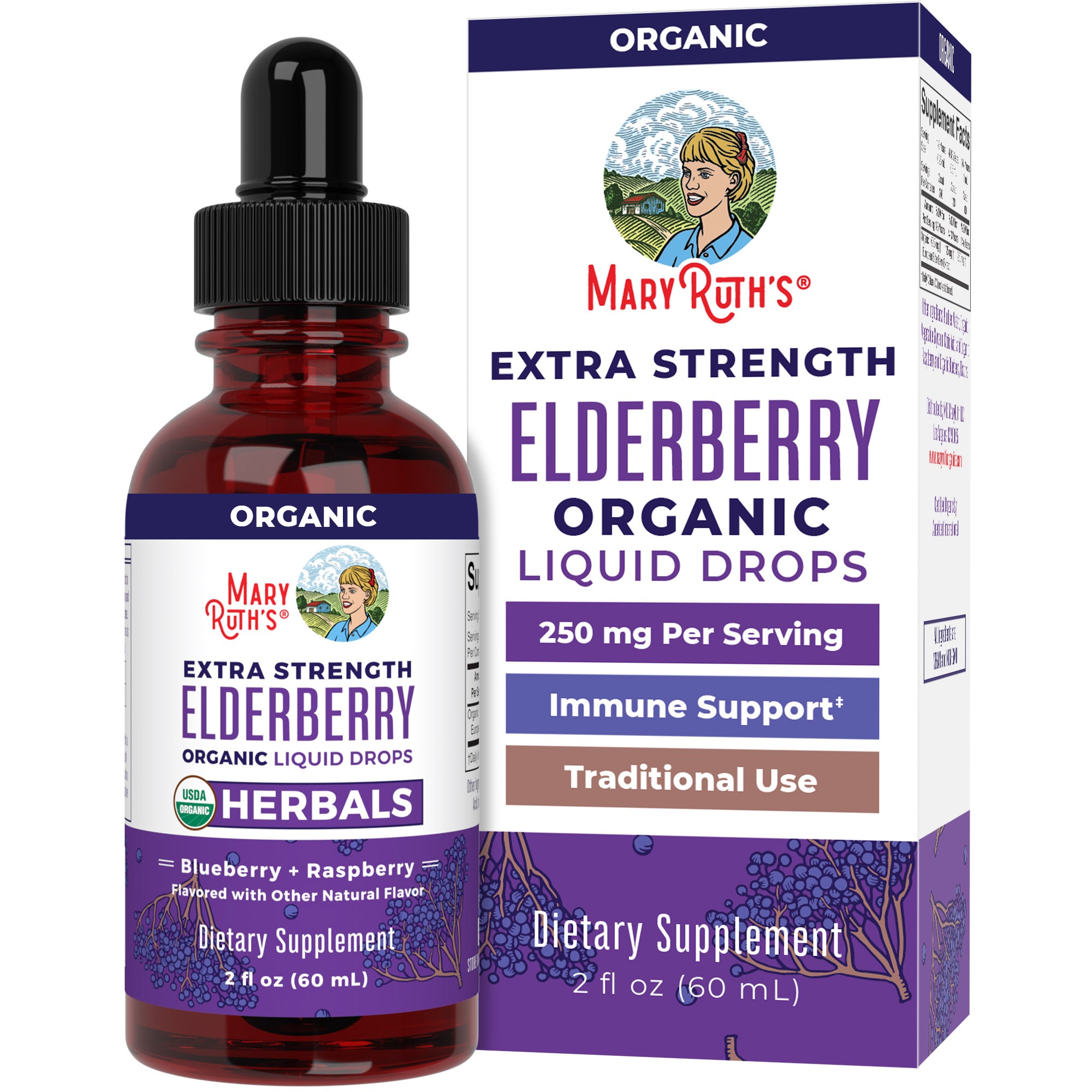 Organic Elderberry Extra Strength Liquid Drops
