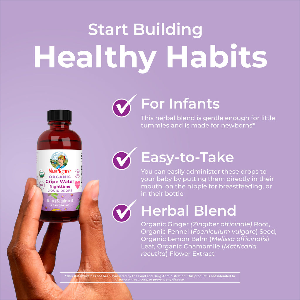 Organic Gripe Water Nighttime Liquid Drops Healthy Habits