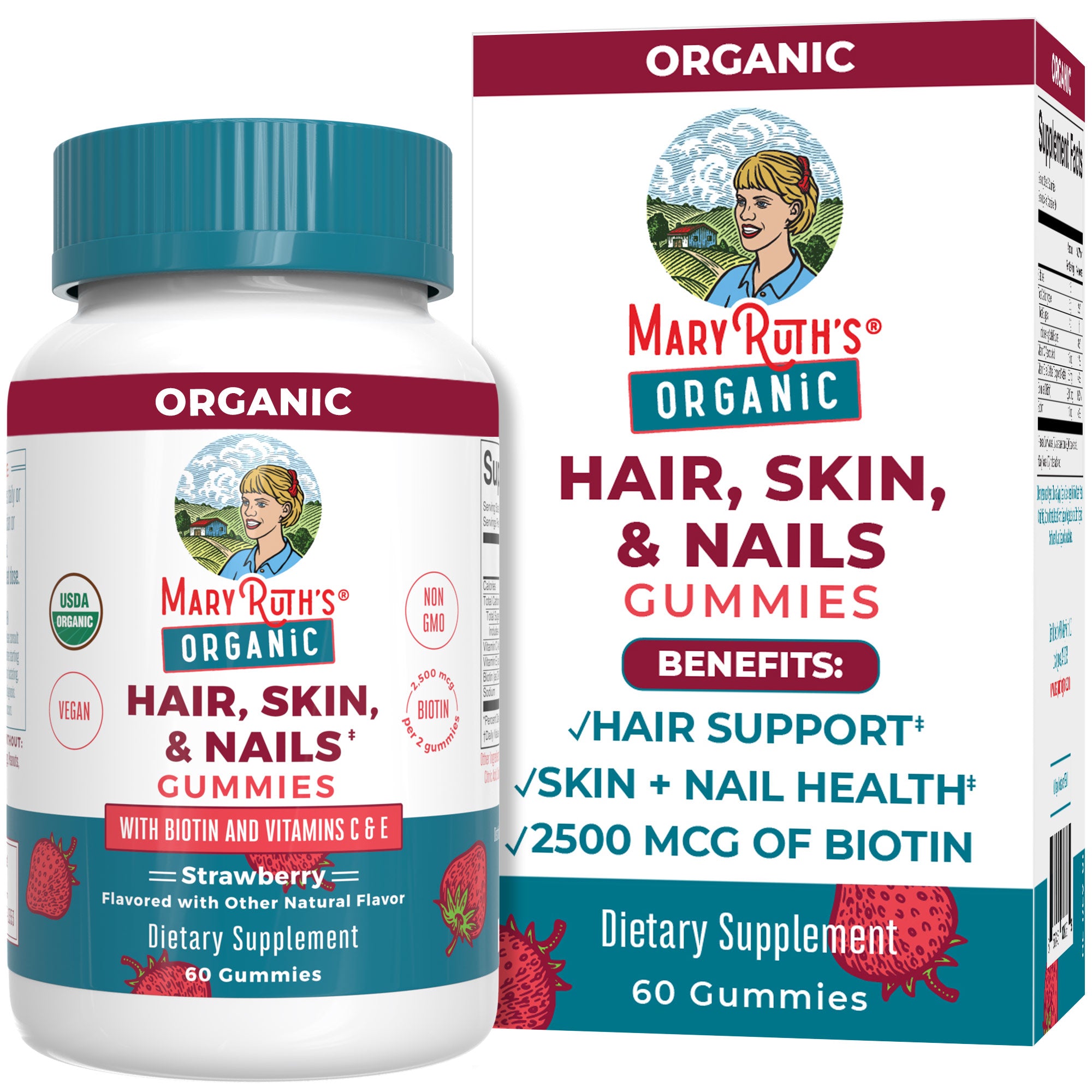 Organic Hair, Skin, & Nails Gummies