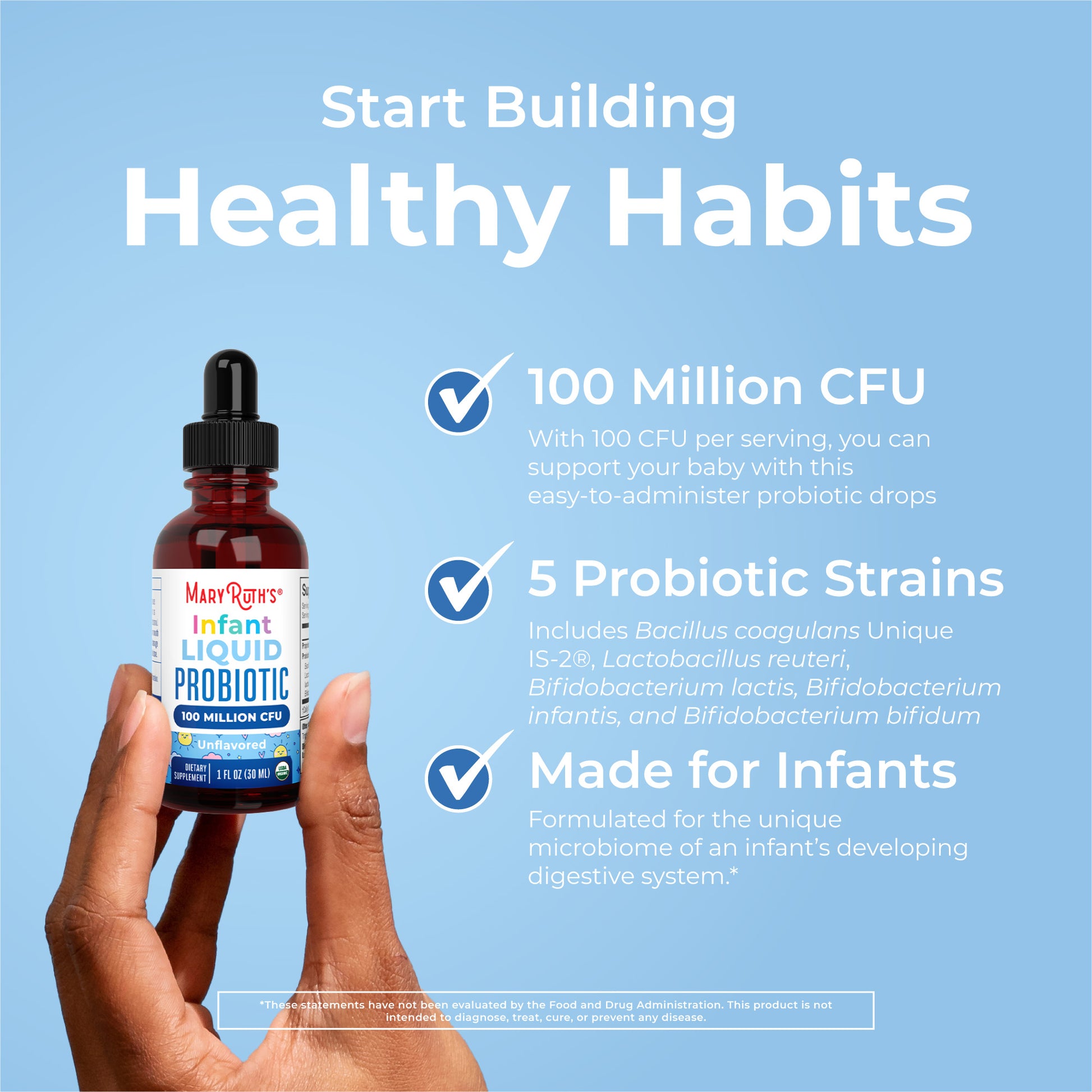 Organic Infant Liquid Probiotic Healthy Habits