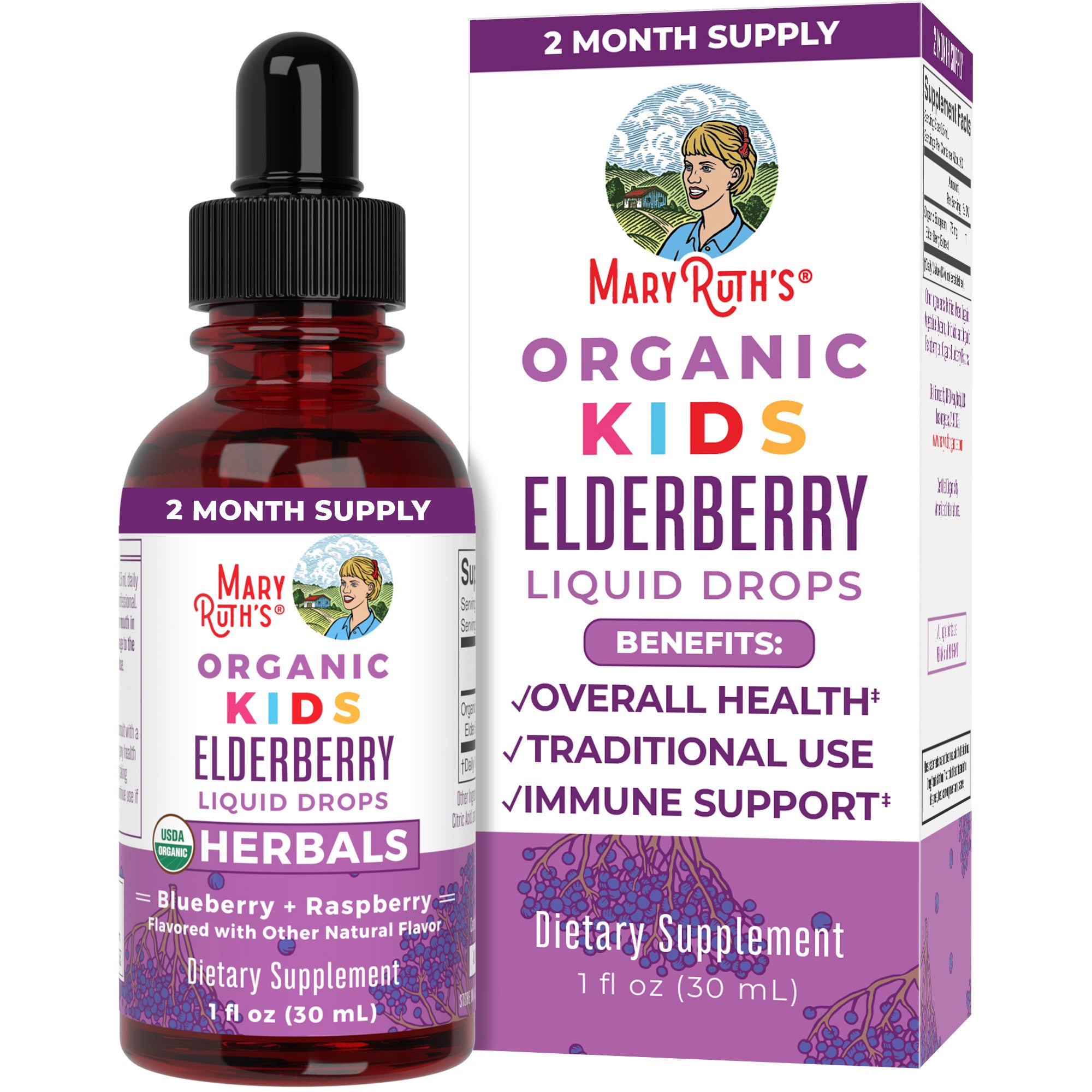 Liquid Elderberry Drops For Kids – MaryRuth Organics