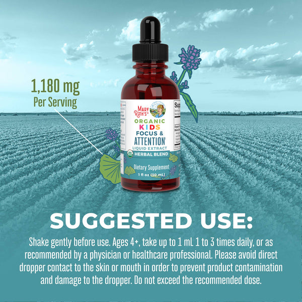 Mary Ruth Adhd Kids Focus & Attention Vitamin Liquid Drops – MaryRuth Organics